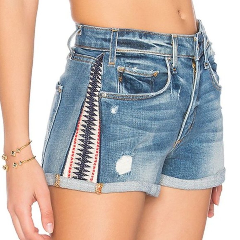 McGuire Denim Daquiri Embroidered Shorts